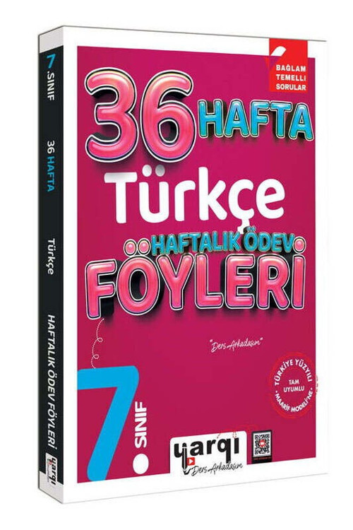 7. Sınıf Türkçe 36 Haftalık Ödev Föyleri Yargı Ders Arkadaşım