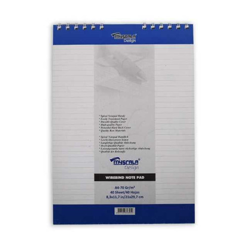G0396 A4 40 Yaprak Spiralli Bloknot Çizgili 1 Adet