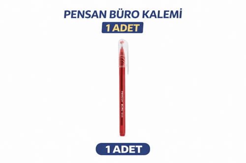 Pensan Büro 2270 Kırmızı Tükenmez Kalem 1.0 mm Medium Yerli Üretim 1 Adet