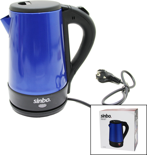 -8016 Mavi Renk Çelik Kettle Su Isıtıcısı 1.5lt - 2200W (2818)