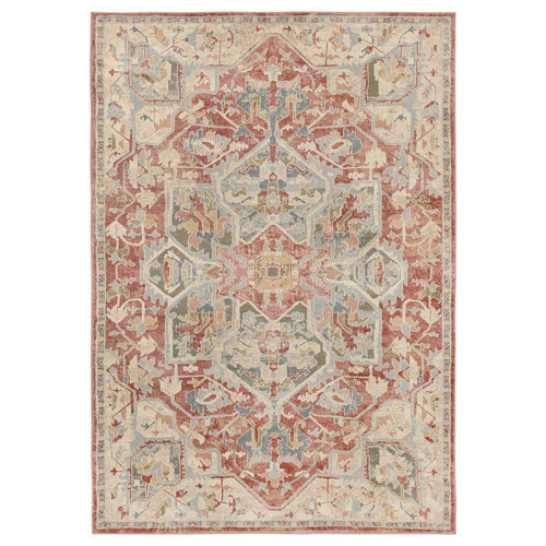 Eskitme Halı, Pembe-Bej, 160x230 cm, Dikdörtgen, Düz Dokuma