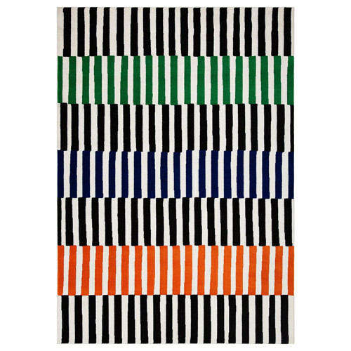 Büyük Halı, Çok Renkli-Çizgili, 170x240 cm, Dikdörtgen, Kısa Tüylü