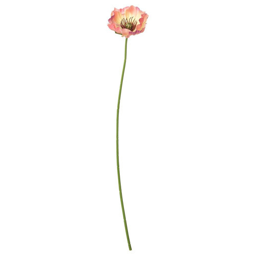 Yapay Çiçek, Pembe, 51 cm, Gelincik, İç-Dış Mekan