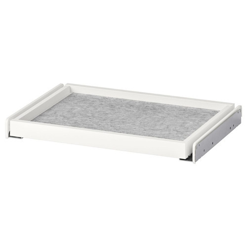 Raylı Çekmece, Beyaz-Açık Gri, 50x35 cm
