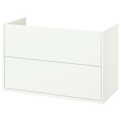 Lavabo Dolabı, Beyaz, 100x48x63 cm, 2 Çekmeceli
