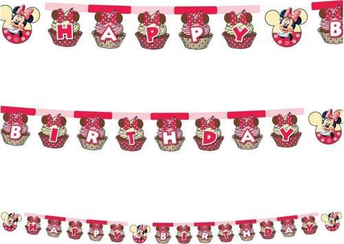 Minnie Mouse Happy Birthday Banner (Mini Fare Happy Birthday Parti Süsü)
