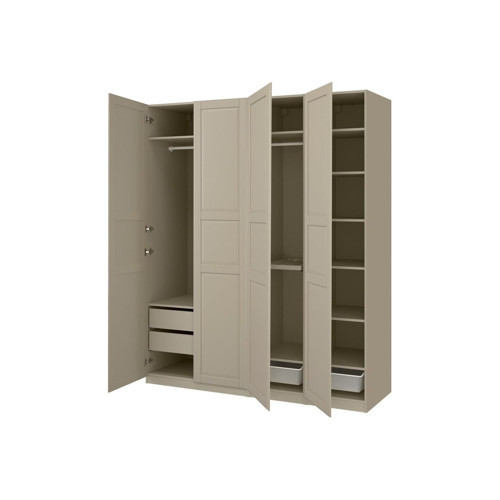 Gardırop, Gri-Bej, 200x60x236 cm