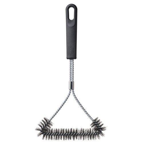 Barbekü-Izgara Temizleme Fırçası, Paslanmaz Çelik-Siyah, 35 cm