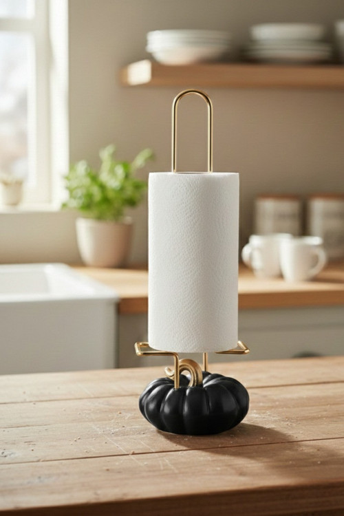 DEKORATİF SİYAH KABAKLI HAVLULUK 34X12 CM (5691)