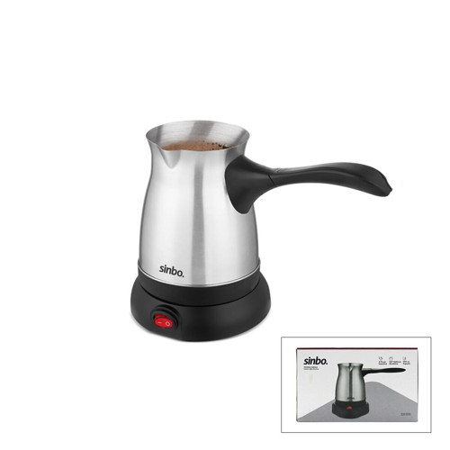 ÇELİK ELEKTRİKLİ CEZVE TÜRK KAHVE MAKİNESİ - 6FİNCAN=500ML 360° KABLOSUZ KULLANIM KATLANIR KULP SCM-