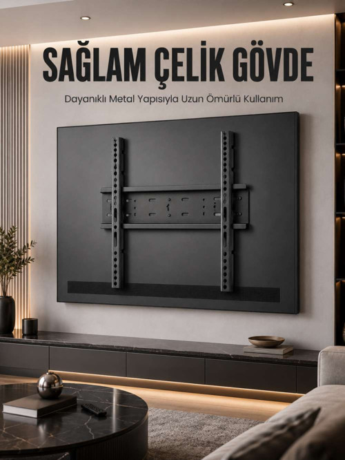 Büyük Ekran TV Duvar Askısı 50-95 İnç Dayanıklı Sabit Askı Aparatı Kolay Kurulum