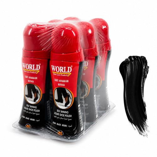 6 ADET SİYAH LİKİT AYAKKABI BOYASI 75ML (5691)