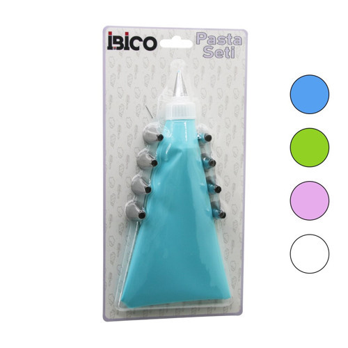 11PCS PASTA SETİ - RENKLİ 1-KREMA TORBASI - 9-METAL SIKMA UÇLARI - 1-UÇ TUTUCU ADAPTÖR (5691)