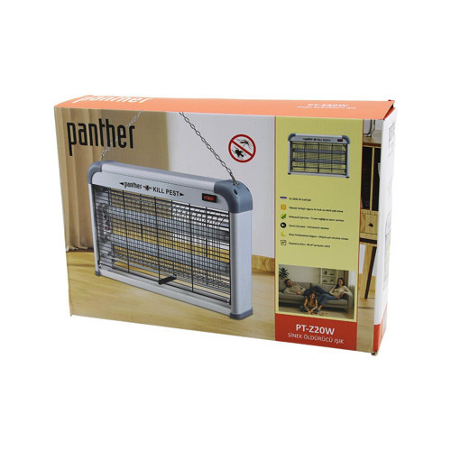 DİKDÖRTGEN MODEL SİNEK ÖLDÜRÜCÜ CIZ MAKİNE 2X10W MASA ÜSTÜ - ASKI HALKALI ETKİ=40M 226X38X7CM V (569