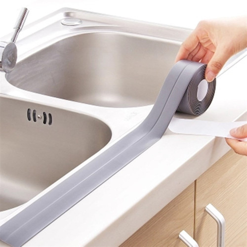 Gri Su Sızdırmaz Banyo Mutfak Lavabo Küvet İzolasyon Şerit Bant (5691)