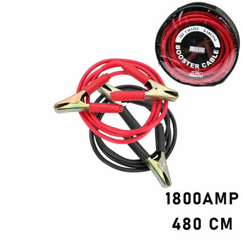 1800 AMPER TIR İÇİN AKÜ TAKVİYE KABLOSU 480CM - PENCERELİ BEZ ÇANTALI (5691)