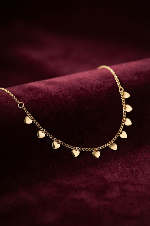 Gold Pirinç Kalp Model Kadın Kolye TG27BKO11250