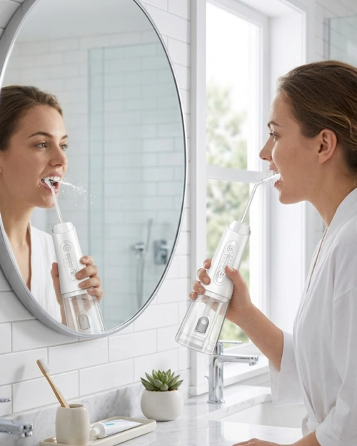 Kablosuz Ağız Duşu Ipx7 Su Geçirmez 320 Ml Hazneli Güçlü Su Basınçlı