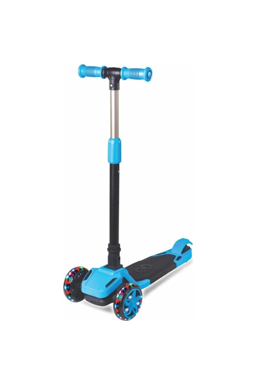 Scooter Katlanabilir Led Işıklı Silikon Tekerli 4 - 6 Yaş Max. 40 Kg Kapasiteli