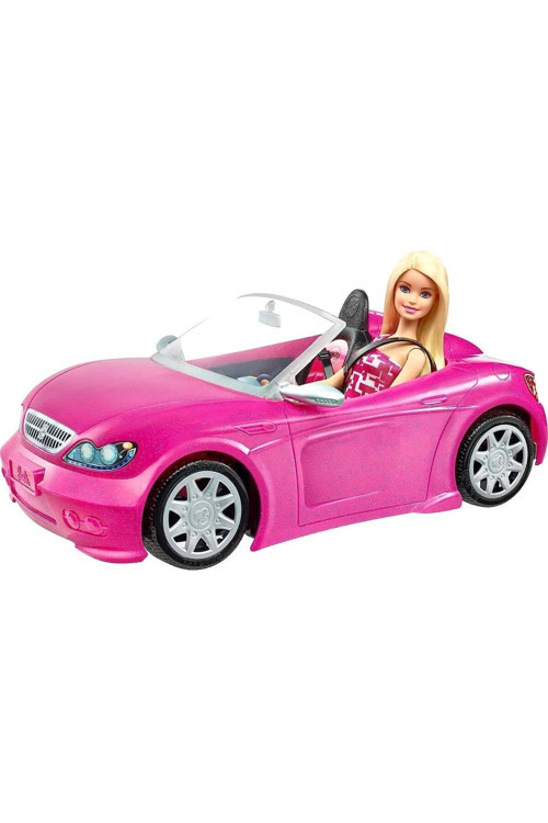 Djr55 - Oyuncak Bebek Ve Cabrio Pembe Işıltılı, Gerçekçi Lastikler Ve Logosu, 3 Yaşınd