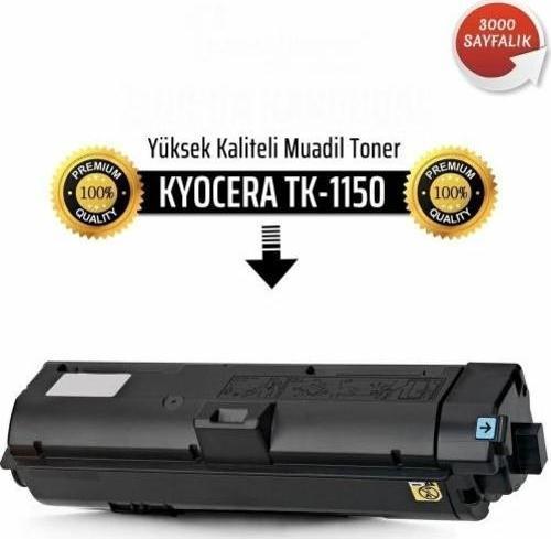 Kyocera Ecosys P2235DN TK-1150 Chipli Siyah Ithal Muadil Toner 3.000 Sayfa