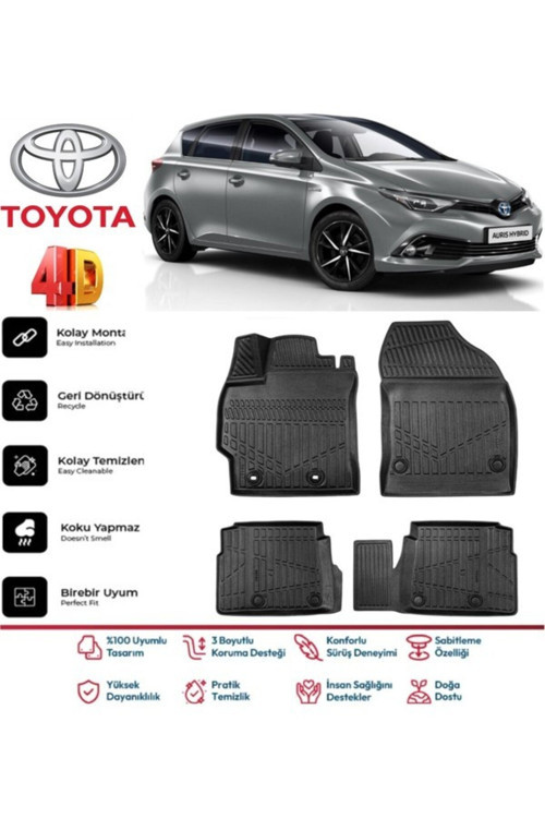 Toyota Auris 2013 Ve Sonrası 5D Premium Havuzlu Oto Paspas