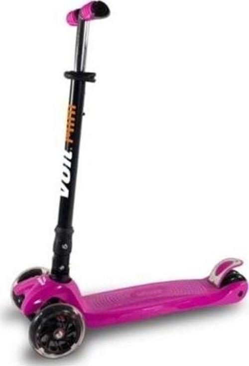 Mini Led Işıklı 3 Teker Scooter -Fuşya-New