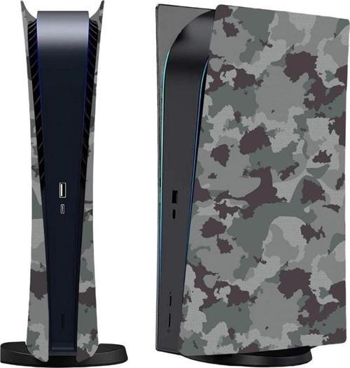 PS5 Dijital Sürüm Uyumlu - Army Kamuflaj Desenli Konsol Faceplate Shell Covers Kapakları