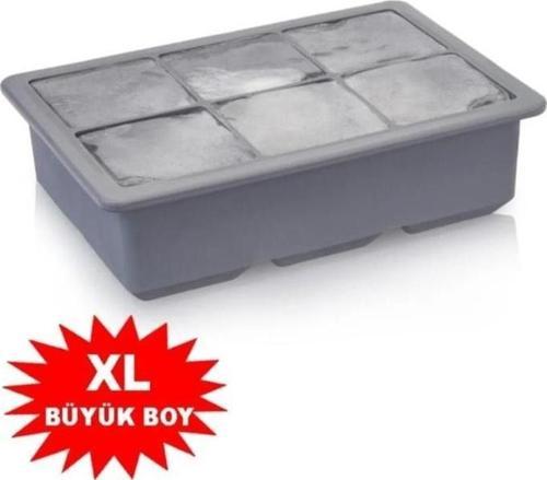 6 lı Büyük Boy Kare Silikon Buz Kalıbı MIT1073