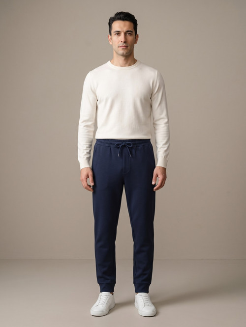 Lacivert Erkek Double Face Jogger Eşofman Altı