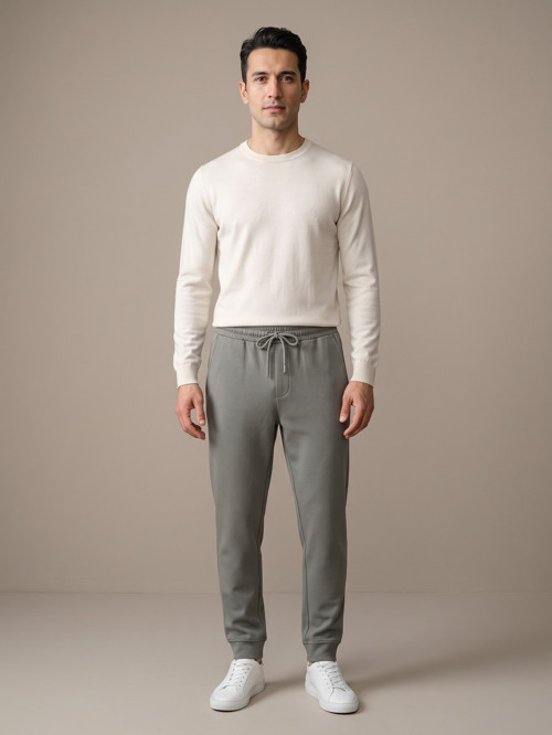 Haki Erkek Double Face Jogger Eşofman Altı