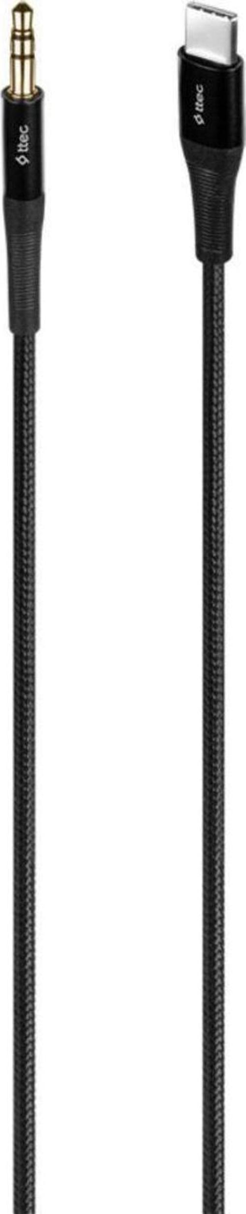2AK03 Aux - USB-C Ses Kablosu 100 cm Siyah