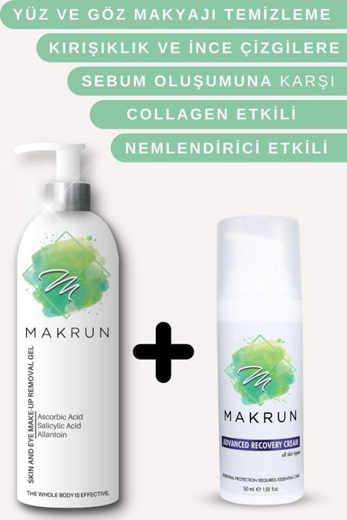 Cilt Ve Göz Makyajı Temizleme Jeli - Cilt Toparlayıcı Krem Kırışıklara Karşı - Kolajen - Lecithin