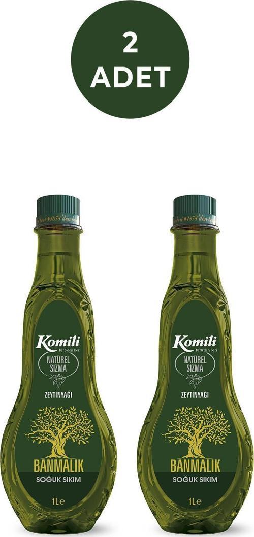 BANMALIK SOĞUK SIKIM NATÜREL SIZMA ZEYTİNYAĞI 1 LT PET * 2 ADET
