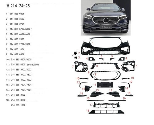 - ÖN TAMPON AMG SET ( PANJURSUZ ) W214 2024-