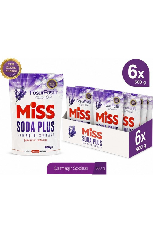 Soda Plus Çamaşır Sodası 500 Gr Lavanta (6 Lı Set) Toplam 3000 Gr