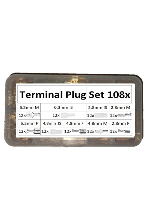 108 Adet Nikel Terminal Konnektör Seti Kutulu