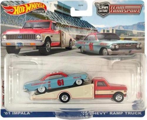 Premium Car Culture Team Transport '61 Impala & '72 Chevy Ramp Truck - HKF40