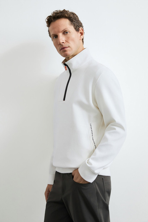 Wyatt Erkek Sweatshirt Kırık Beyaz