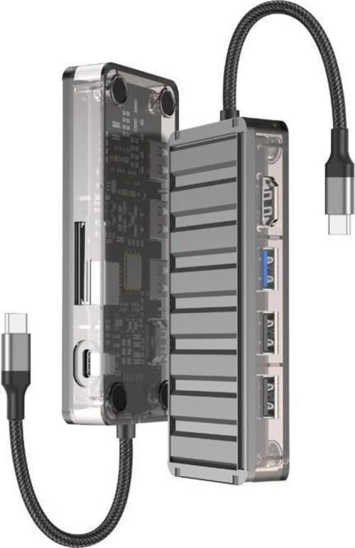 PD 100W 7in1 Usb-C to TF/SD-HDMI Adaptör HB-13