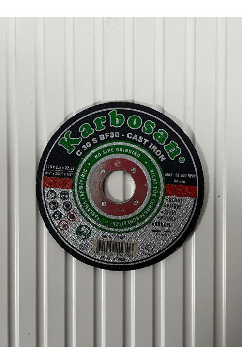 Döküm Kesme Taşı C 30 S Bf80 - Cast Iron 115×2.5×22.23 Karbosan