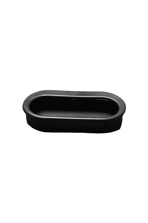 PLASTİK OVAL GÖMME KULP SİYAH 35X70