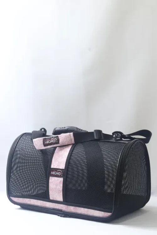 FLYBAG Safir Fileli Model Kedi Köpek Taşıma Çantaları - Gül Kurusu