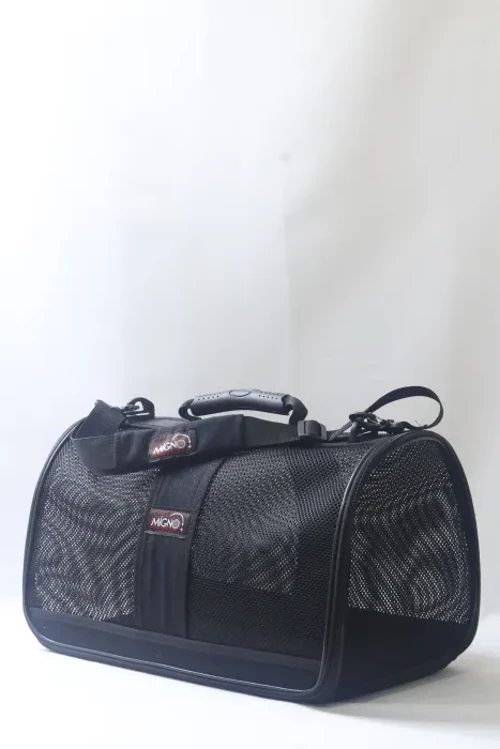 FLYBAG Safir Fileli Model Kedi Köpek Taşıma Çantaları - Siyah