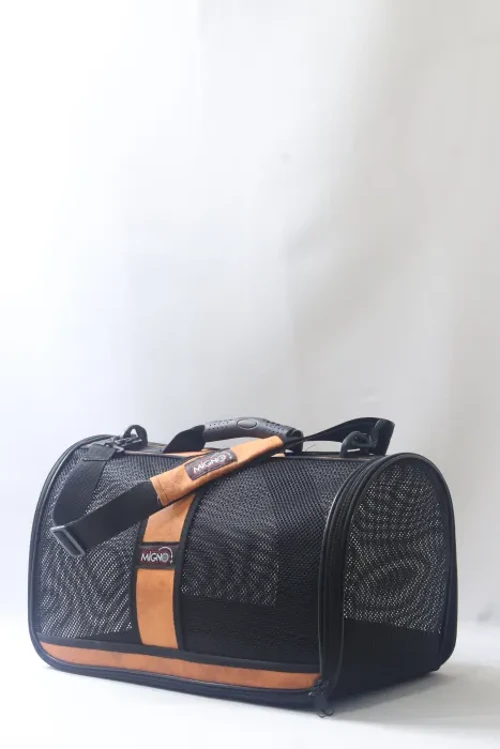 FLYBAG Safir Fileli Model Kedi Köpek Taşıma Çantaları - Turuncu