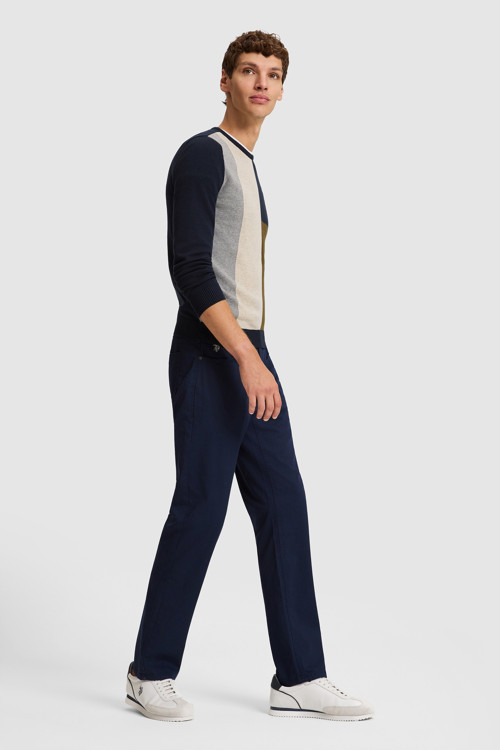 Erkek Lacivert Slim Fit Kanvas Pantolon 50326128-VR033