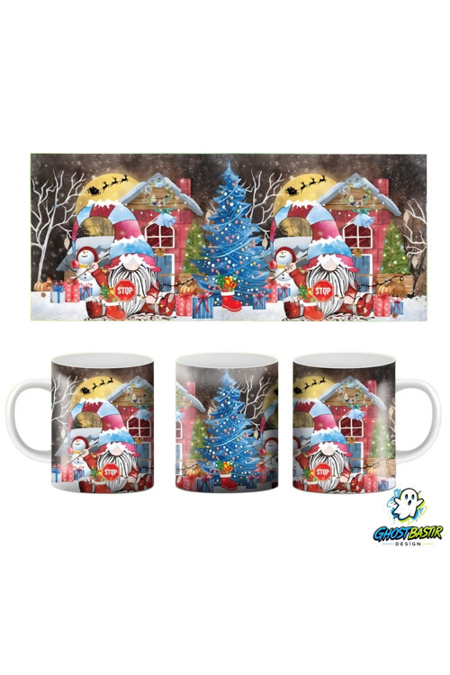 Gnome Noel | Yılbaşı Kupa Bardak | Tek Adet K0564