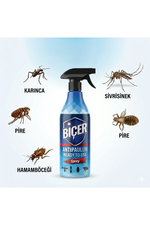 Haşere Öldürücü Biçer Antipaulum Sprey 500 Ml "Karınca , Sivrisinek , Hamamböceği )