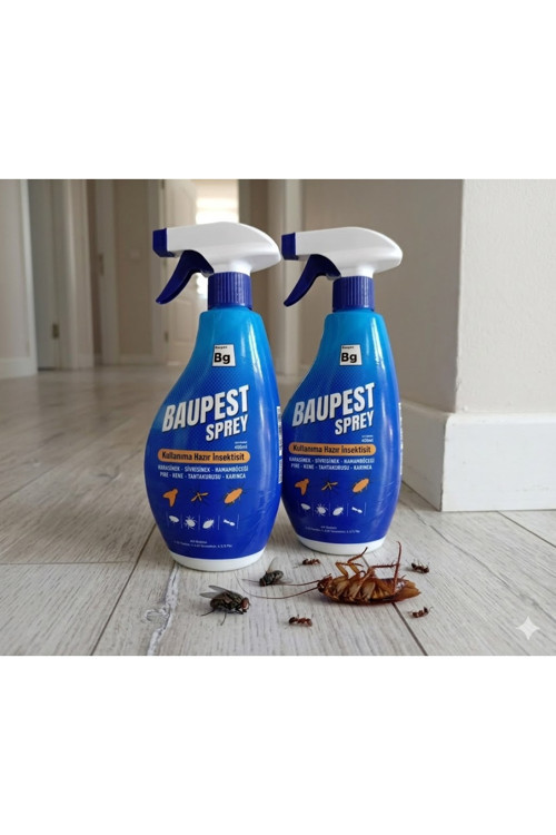 Bg Baupest Sprey 400 Ml X 2 Alevlenir Sıvılar İçin Güçlü(Karasinek,Sivrisinek,Hamam Böceği,Pire, Kene, Tahtakurusu Skt 2028