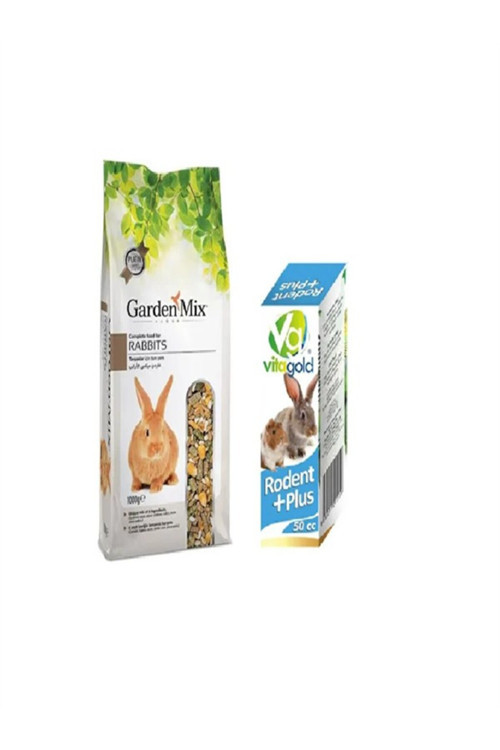 Tavşan Yemi 1 Kg. + Vita Gold Rodent Plus Kemirgen Vitamini 50Cc